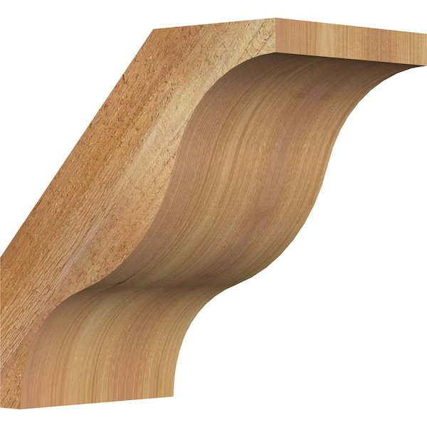 Ekena Millwork 6"W x 10"D x 10"H Funston Rough Sawn Knee Brace, Western Red Cedar BRC06X10X10FST00RWR - main